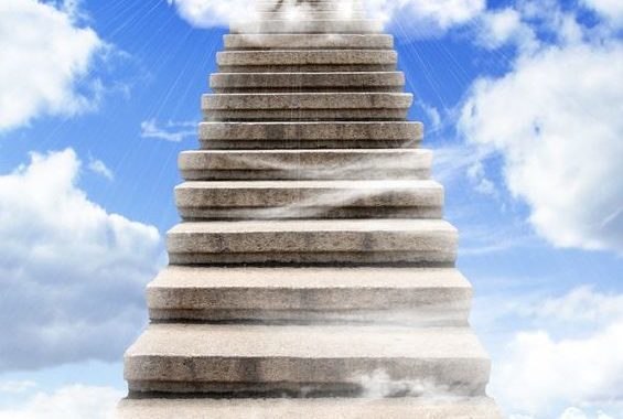 18191918 - Long Stairway To Heaven With Light At The End